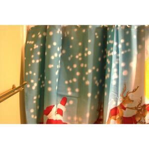 Christmas Shower Curtin Never Used still in package